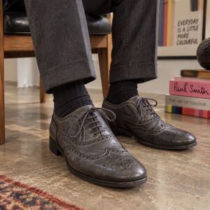 Paul Smith Gray Oxford Brogue Lace Up Shoes  Mens Size 8